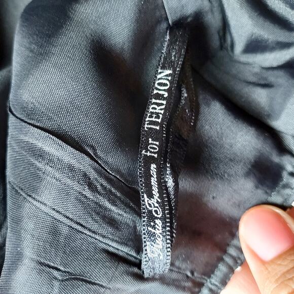 Vintage Rickie Freeman for Teri Jon Black Silk Pencil Skirt Size 4 - Picture 11 of 11